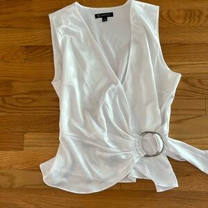White sleeveless blouse Size Large